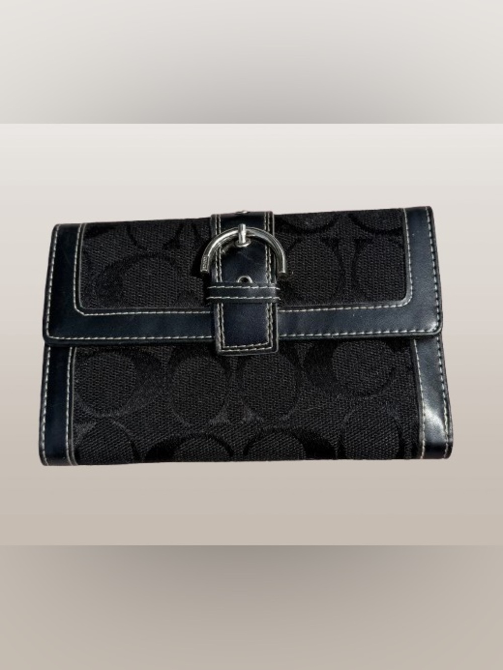 Vintage Coach Hamptons Signature Small Trifold Wallet